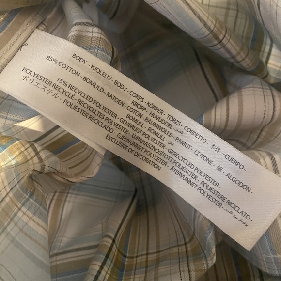 NWT Ariat Shirt Tan Blue Plaid Pearl Snap Button Up Western Pro Fit Mens XL - Picture 10 of 11